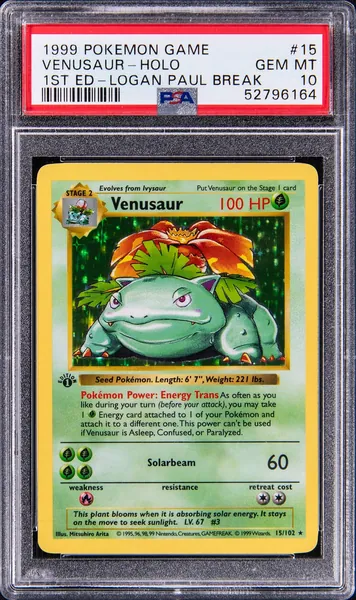 PSA 10 1999 Pokemon Game 1st Edition Venusaur holo card